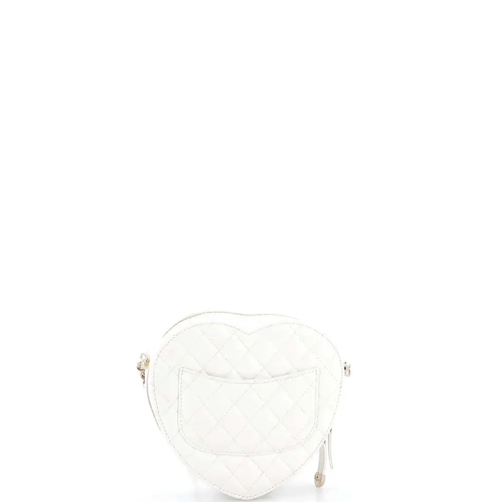 Chanel Cc In Love Heart Bag Quilted #256623C49B - Picture 3 of 6